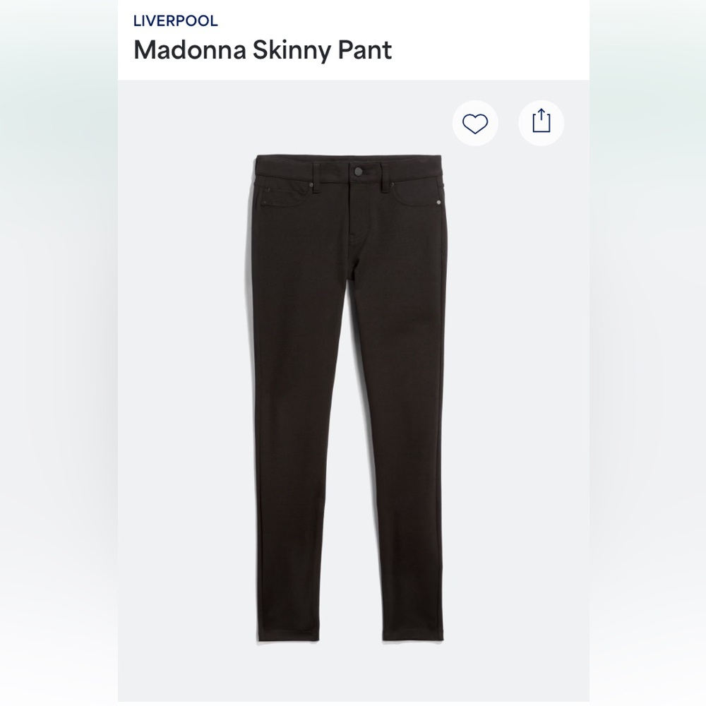 Liverpool Madonna Skinny Pant (Black) Petite
